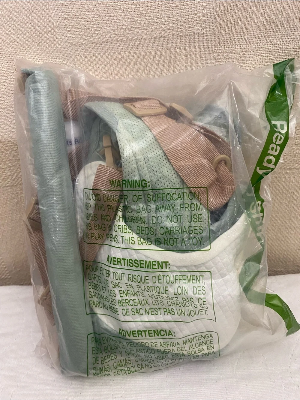 NWT Happy Walk 4-in-1 Baby Walking Harness Assistant Mint Green Tan